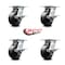 Service Caster 5 Inch Heavy Duty Polyolefin Caster Set with Ball Bearings and Brakes SCC SCC-35S520-POB-SLB-4 - alternate 2